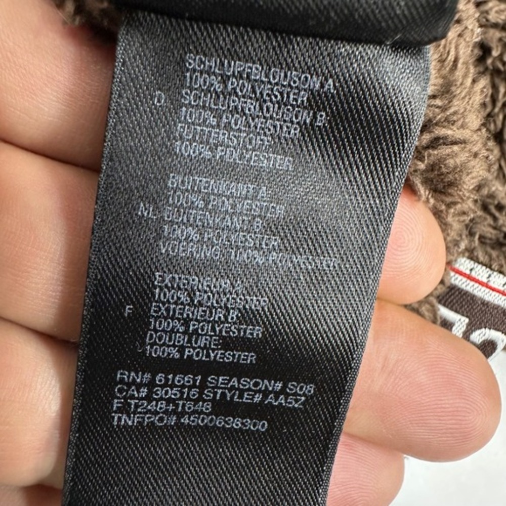 The North Face Brown Oso Fuzzy Fleece Athletic Hooded Jacket Womens Size Small - Picture 11 of 16